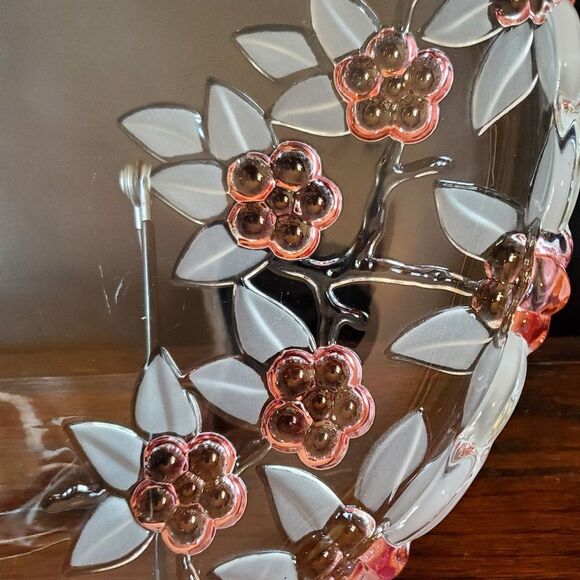 Mikasa Carmen Pattern Pink Flowers Round Serving Tray Plate 12" - Picture 2 of 8